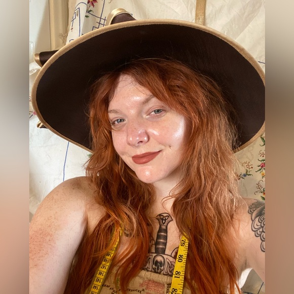 SOLD!! VINTAGE GIOVANNIO WIDE BRIM FASCINATOR HAT - Picture 4 of 9